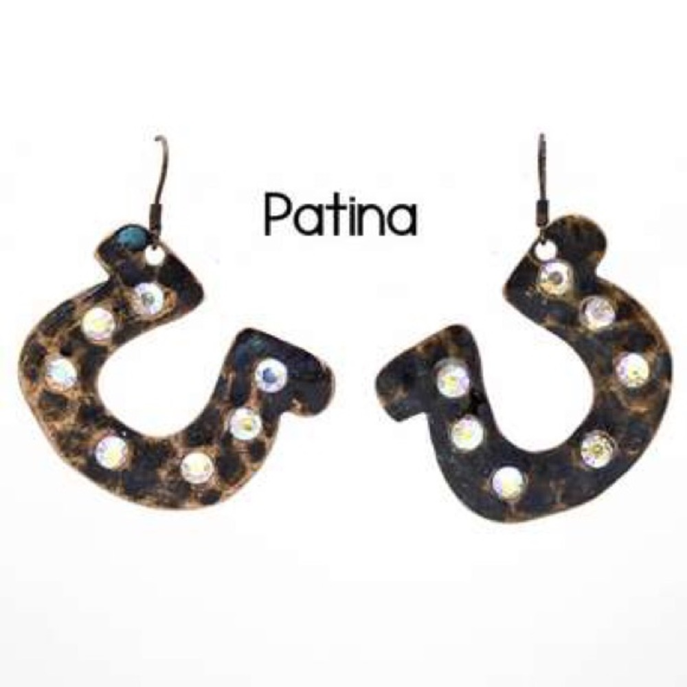 Patina Horseshoe Earrings